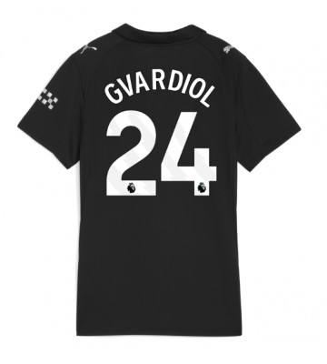 Manchester City Josko Gvardiol #24 Udebanetrøje Dame 2025-26 Kortærmet